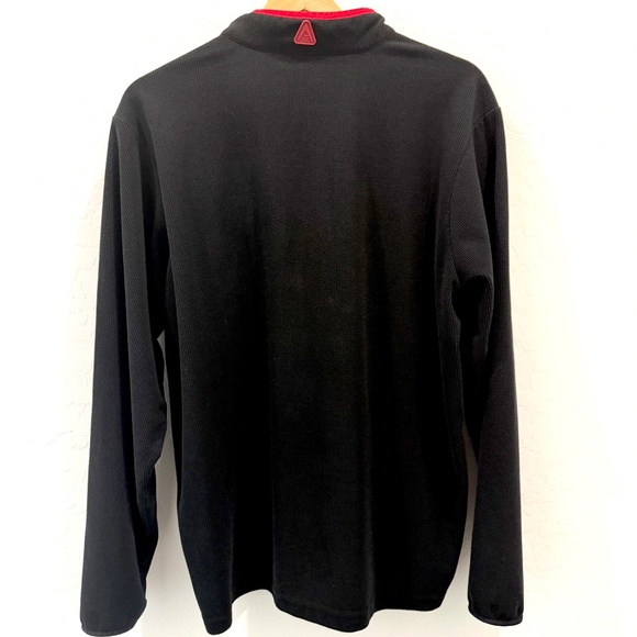 Antigua San Francisco 49ers Black/Red Glacier Quarter-Zip Pullover Jacket - Picture 2 of 3